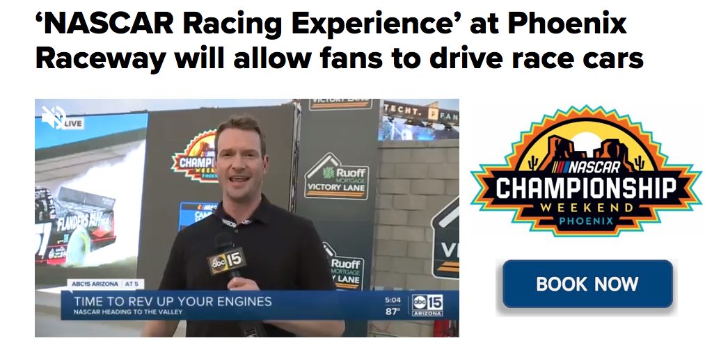 NASCAR Racing Experience Phoenix Race week NASCAR Racing Experience Phoenix Race week