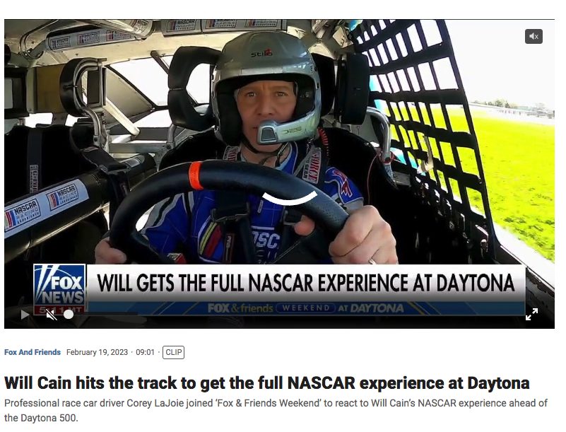 NASCAR Racing Experience Will Cain